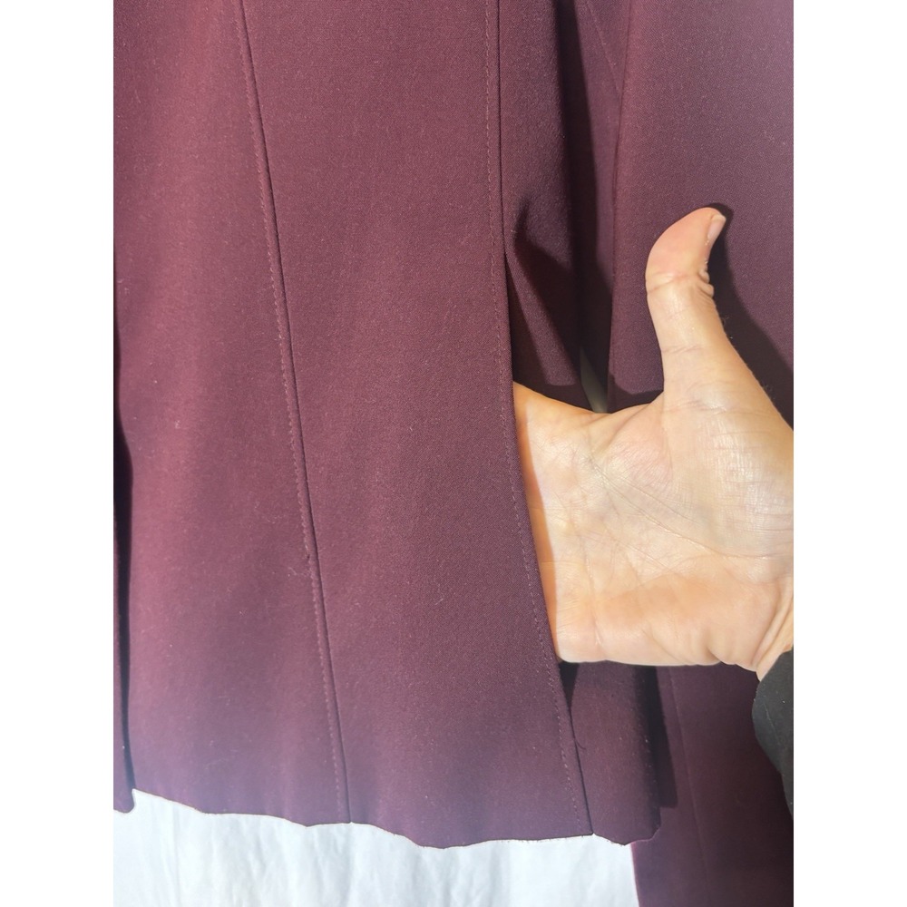 Pendleton Vintage Womens Jacket Blazer Burgundy 2 Button Large L32 - Picture 2 of 5
